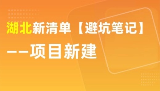湖北新清单【避坑笔记】分享-项目新建
