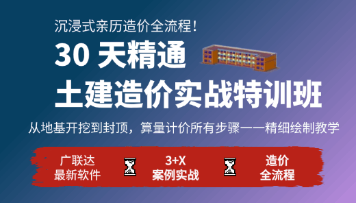 广联达30天精通土建造价实战特训班