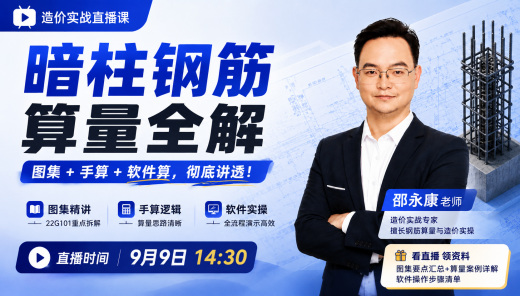 暗柱钢筋算量全解：图集+手算+软件算讲透