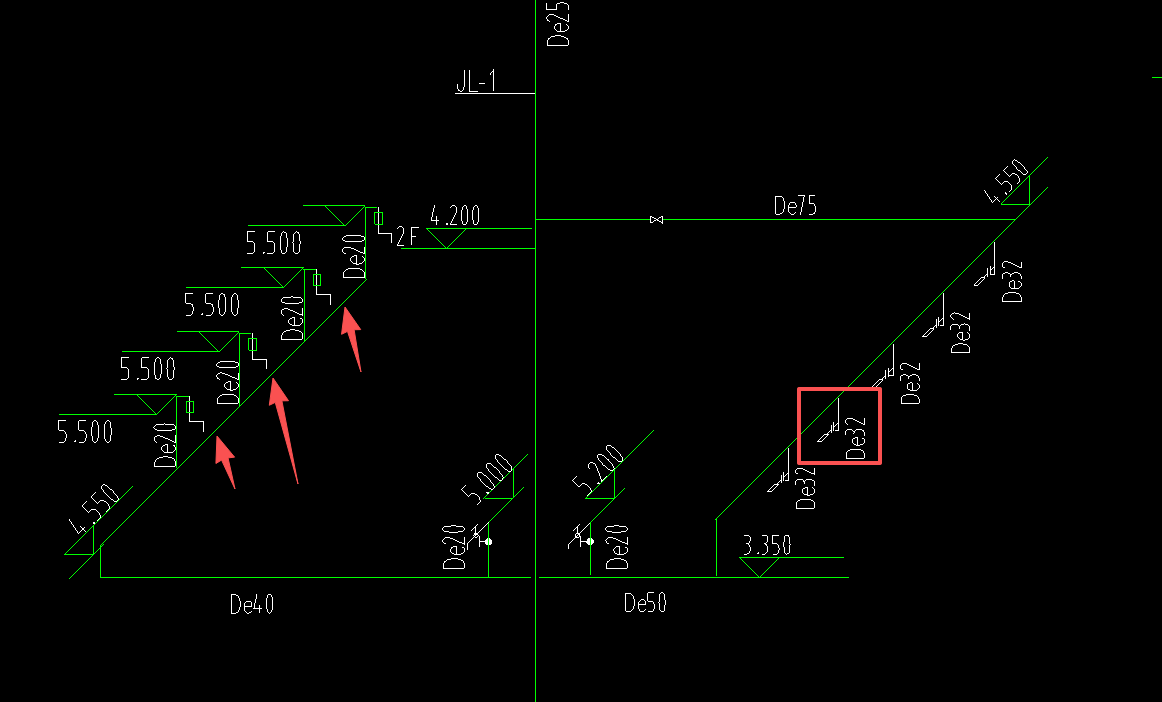 答疑：请问，广联达安装算量中管道变径是DE20还是DE40