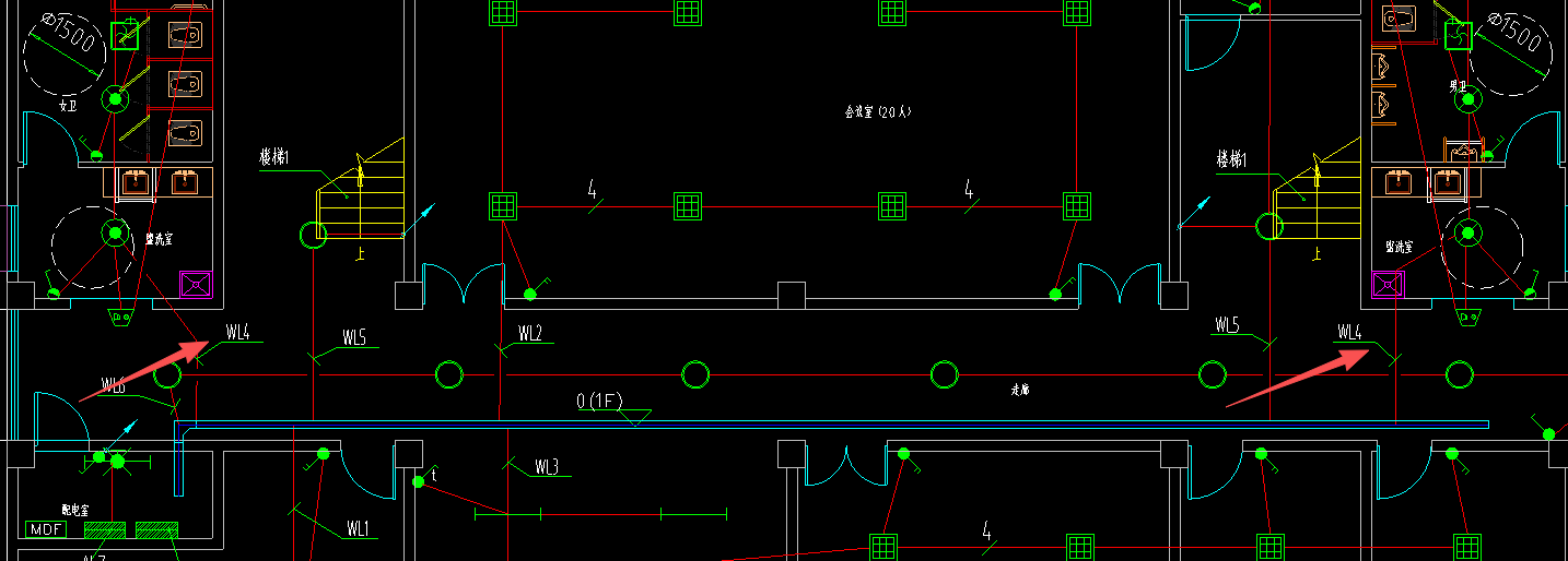 答疑：如下图   从桥架出来2路WL4 ，如何识别线路（系统图是一路） 一路如何分2路